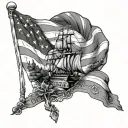 peurto rico flag and District of Columbia  tattoo design idea