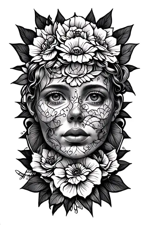 mental peace love and prosperity tattoo design idea