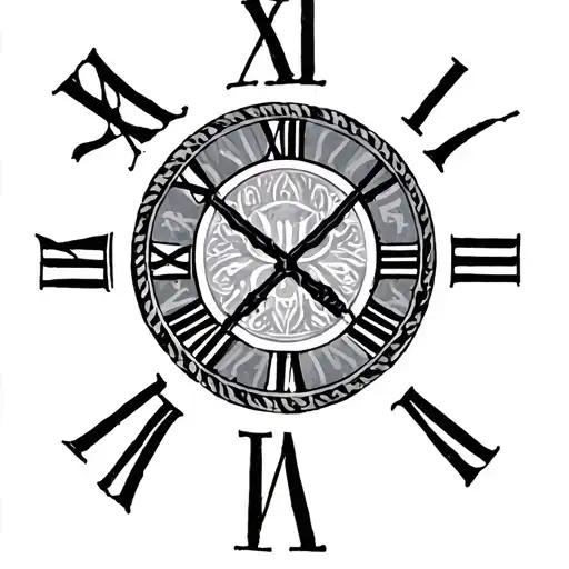 1991 Roman Numerals tattoo design idea