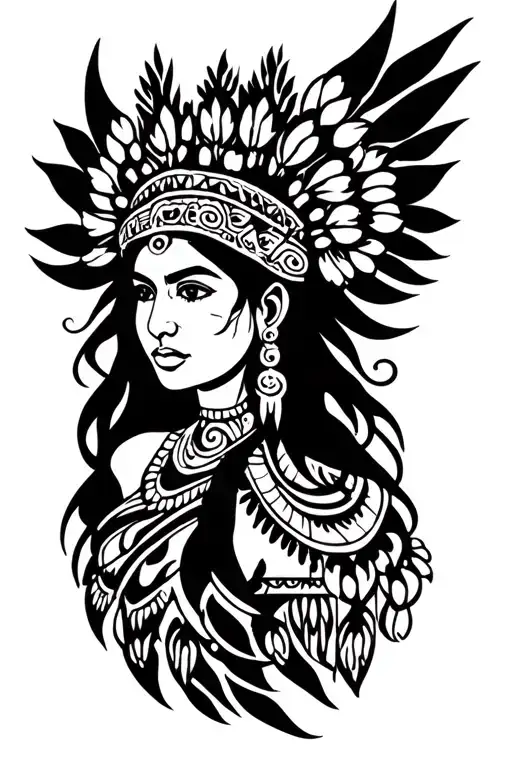 blackfoot tribal princess meaning  tattoo design idea