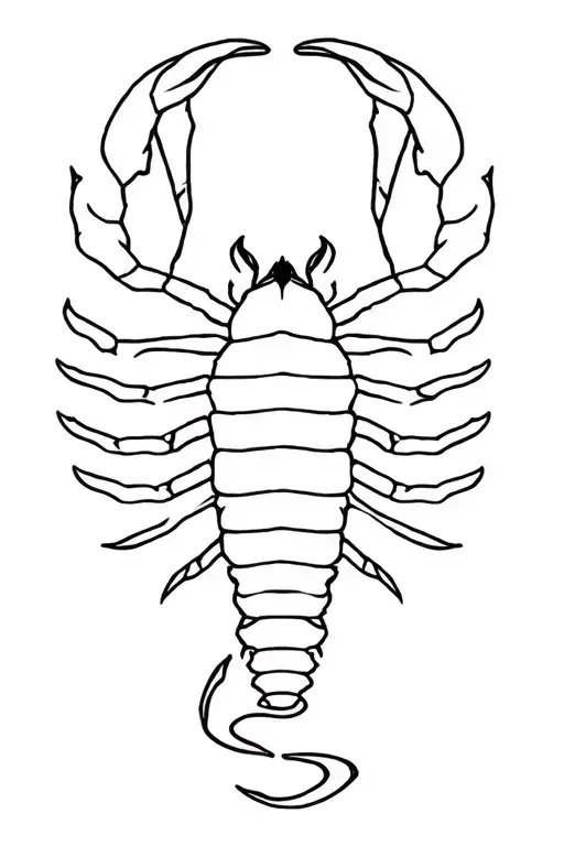 sign of scorpio that has power and intuition to follow the right path as a truthful person and honest tattoo design idea