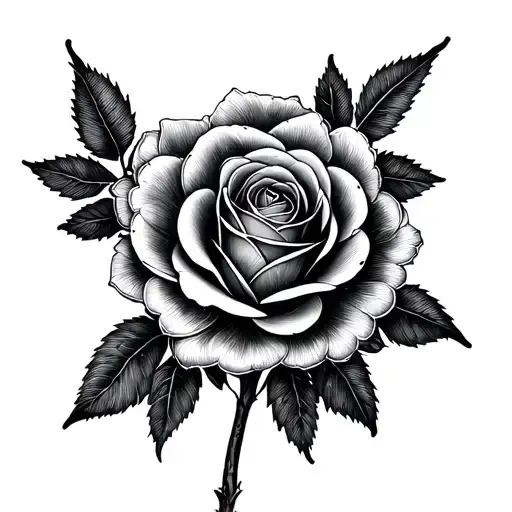 mandala dot work roses tattoo design idea