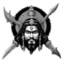 shiva Murugan Hanuman weapons tattoo design idea