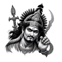 shiva Murugan Hanuman weapons tattoo design idea