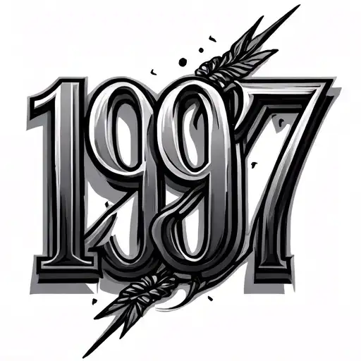 1997 Roman Numerals tattoo design idea
