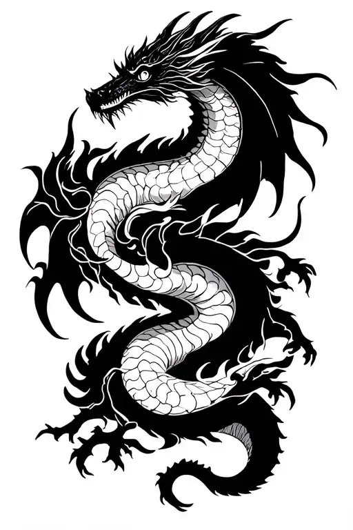 Filler dragon design tattoo design idea
