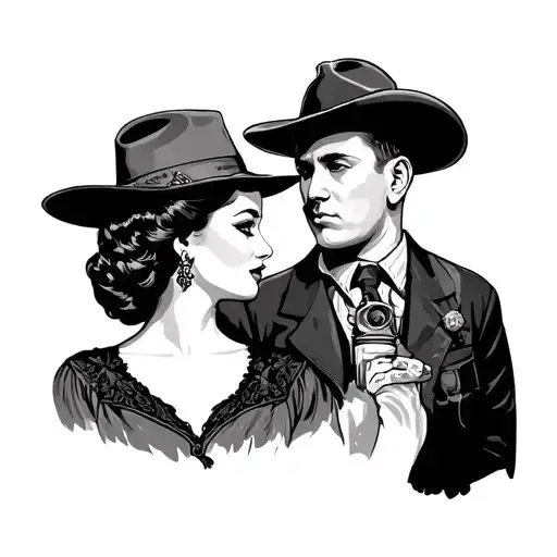 Bonnie And Clyde tattoo design idea