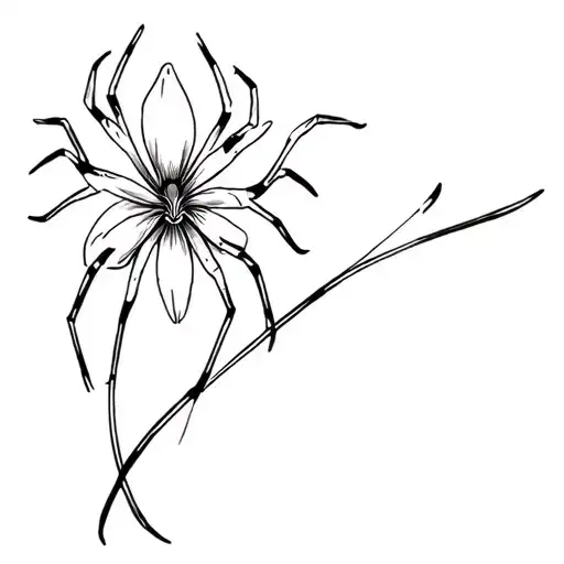 Spiderlily tattoo design idea