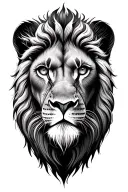 lion eye surrounded tattoo design idea