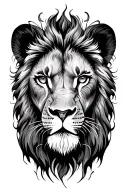 lion eye surrounded tattoo design idea