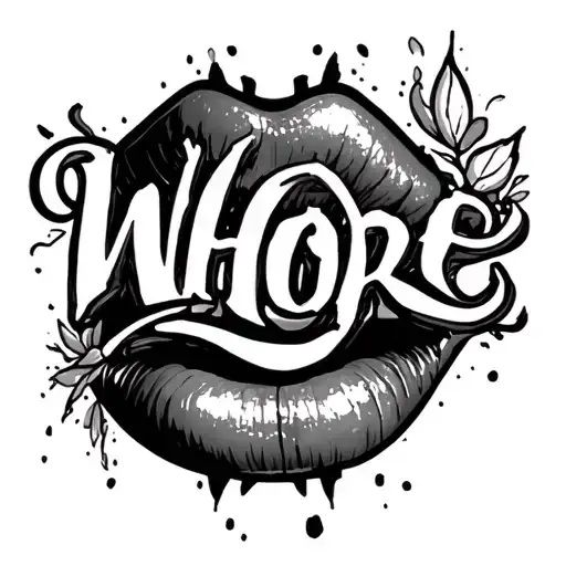 "Whore" Nicole Aniston tattoo design idea