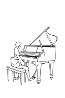 vienna by billy joel playing a piano tattoo design idea