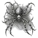 gothic spider tattoo design idea