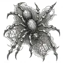 gothic spider tattoo design idea