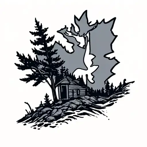 Alberta and Newfoundland Canada tattoo design idea