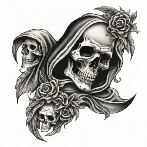 holy death tattoo design idea