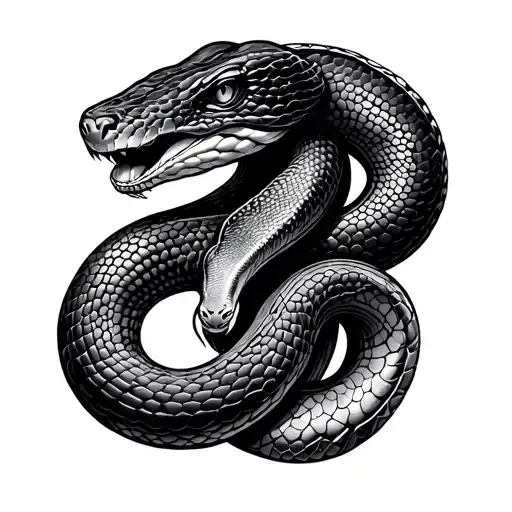 Two Headed Snake tattoo design idea