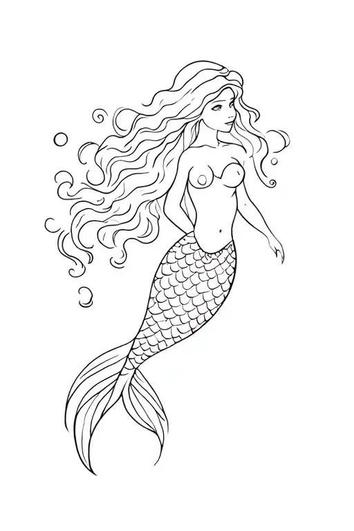 Little Mermaid tattoo design idea