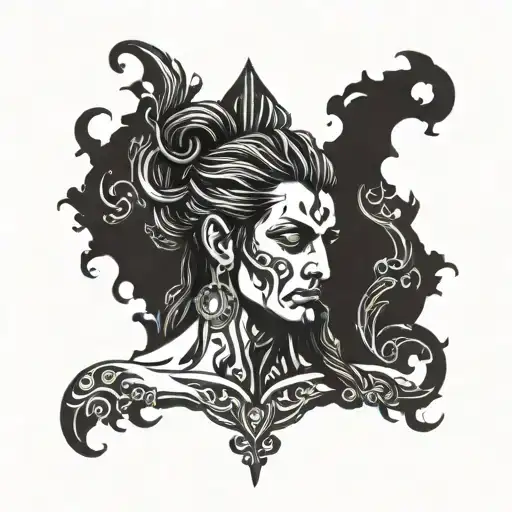 Shiv meditating tattoo design idea