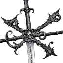 gothic sword tattoo design idea