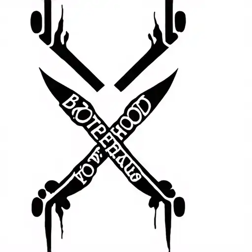 brotherhood drug abuse survivor tattoo design idea