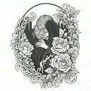 grief. losing someone you love. tattoo design idea