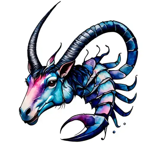 Capricorn Scorpio tattoo design idea