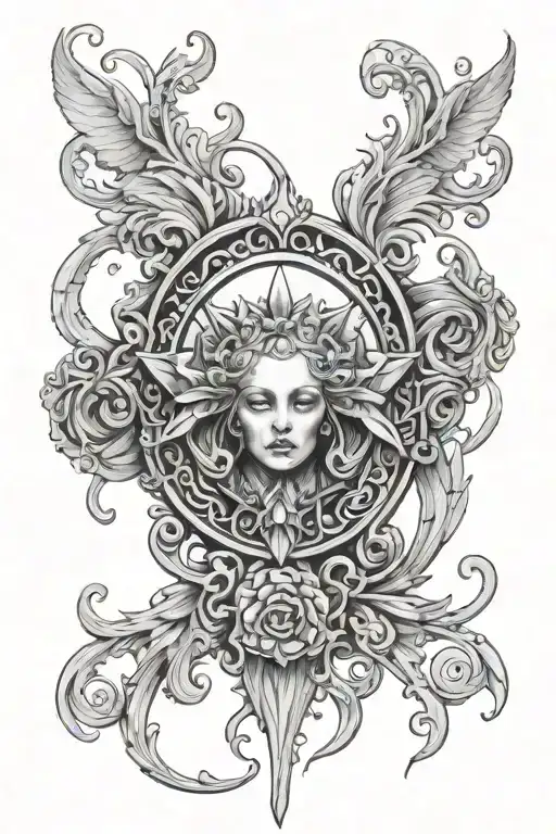malenia elden ring tattoo design idea