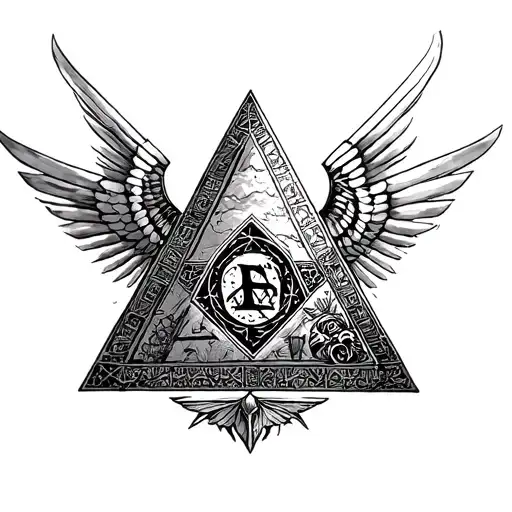 Real Illuminati Pyramid tattoo design idea