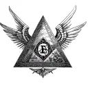 Real Illuminati Pyramid tattoo design idea