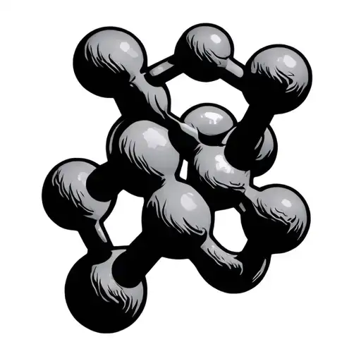 LSD molecule shaped tattoo design idea