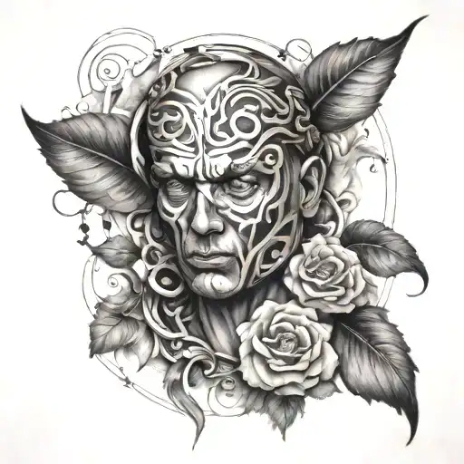 Modern black and grey fine line tattoo with the words “it could be worse” incorporated. A Greek style would be preferred tattoo design idea