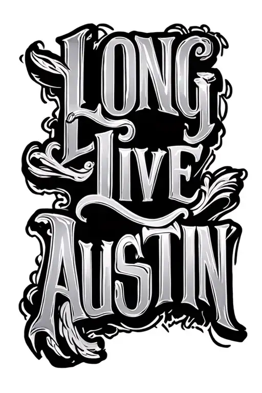 "Long Live Austin" Cross made tattoo design idea