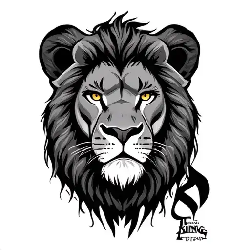 scarface lion king tattoo design idea