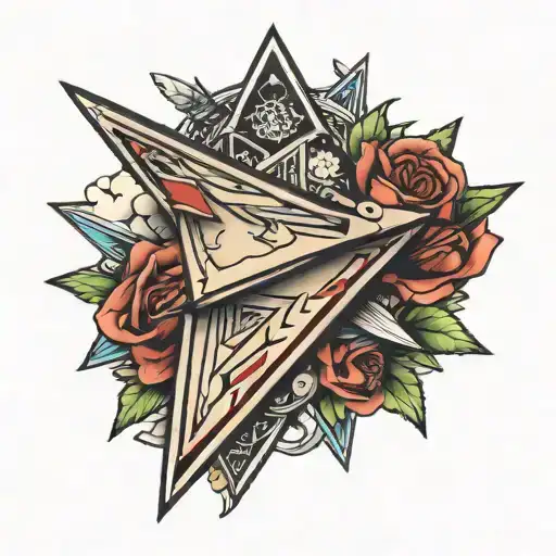 paper airplane london tattoo design idea