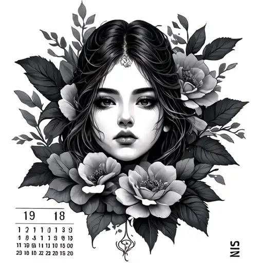 Naori calendar tattoo design idea