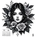Naori calendar tattoo design idea