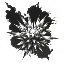 realistic firework bursting tattoo design idea