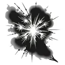 realistic firework bursting tattoo design idea