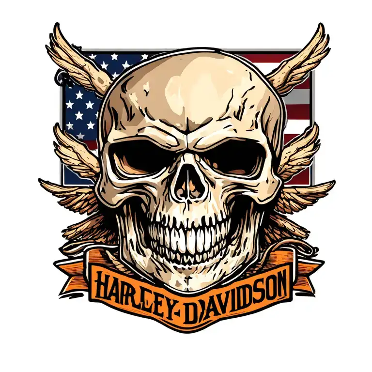 Harley Davidson tattoo design idea