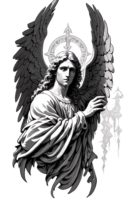 archangel gabriel tattoo design idea