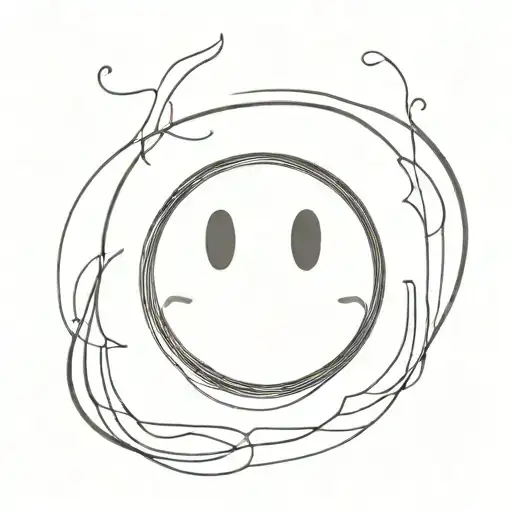 smiley face tattoo design idea
