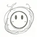 smiley face tattoo design idea