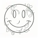 smiley face tattoo design idea