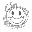 smiley face tattoo design idea