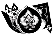 7 of spades, 2 of diamonds, “bad hand” tattoo design idea
