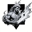 Prometheus stealing fire tattoo design idea