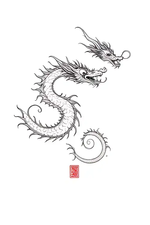 Chinese dragon Dragon small tattoo design idea