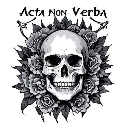 Acta Non Verba tattoo design idea