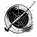 Fishing pole tattoo design idea